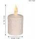 EGLO LED Kerze für außen Kerzenlicht mit Timer-Funktion batteriebetriebene Weihnachtsdeko mit Flamme künstliche Stumpenkerze aus Kunststoff in Beige warmweiß 11,5 cm - BTJLZ5N8