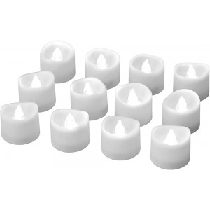 LED Kerzen eLander LED Tee Lichter flammenlose Kerzen mit Timer Automatikmodus: 6 Stunden an und 18 Stunden aus 3.2x3.6 cm 12 Stück Kalt-weiß - BNVWP9KJ