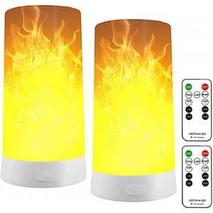 Led kerzen flackernde flamme mit Fernbedienung,LED-Leuchtmittel mit Flammeneffekt 2 Stück LED-Flammenlicht für Thanksgiving - BMXIUVWK