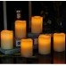 LED Kerzen,Flammenlose Kerzen 200 Stunden Dekorations-Kerzen-Säulen im 6er Set 10.2x7.6cm. Realistisch flackernde LED-Flammen 10-Tasten Fernbedienung mit 24 Stunden Timer-Funktion Ivory - BDMRV6B2