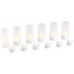 Lunartec LED Kerzen aufladbar: 12 Akku-LED-Teelichter mit Acryl-Dekogläsern und Ladestation Elektrische Teelichter aufladbar - BEFTS4KW