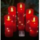 Rote LED-Kerze mit eingebauter Lichterkette 5 LED-Kerze mit 10-Tasten-Fernbedienung 24-Stunden-Timer-Funktion Tanzende Flamme Echtwachs Batteriebetrieben. - BSPDOH3E