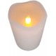 ToCi 4er-Set LED-Kerze Elfenbein Ø 7 x 13 cm mit Timerfunktion flammenlose Echtwachs-Kerzen mit flackernder LED-Flamme - BYVRJK51