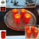 ToCi 4er-Set LED-Kerze Rot Ø 7 x 9 cm mit Timerfunktion flammenlose Echtwachs-Kerzen mit flackernder LED-Flamme - BSMBDEMN