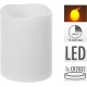 ToCi 4er-Set LED-Kerze Weiß Ø 5 x 6,5 cm mit Timerfunktion flammenlose Echtwachs-Kerzen mit flackernder LED-Flamme - BVOHIBH5