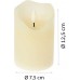 ToCi LED Kerzen Creme Ø 7 x 12,5 cm 4er Set mit schwarzem Docht und Timer 4 flammenlose Echtwachs-Kerzen Adventskerzen Grablicher - BJSJX423