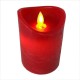 ToCi LED Kerzen Rot Ø 7,5 x 10 cm 4er Set flammenlose Echtwachs-Kerzen mit beweglicher Flamme und Timer Adventskerzen Grablicher - BNNNMK46