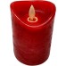 ToCi LED Kerzen Rot Ø 7,5 x 10 cm 4er Set flammenlose Echtwachs-Kerzen mit beweglicher Flamme und Timer Adventskerzen Grablicher - BNNNMK46