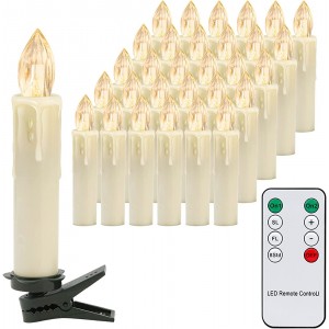 Tubiaz 30er LED Kerzen Flammenlose Weihnachtskerzen mit realistischen tanzenden Warmweiß LED Kerzen Dimmbar IP44 Wasserdicht für Weihnachtsdeko - BVAYU8D6