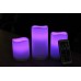 WRalwaysLX Flammenlose Kunststoff-Stumpenkerzen für Außen- und Innenbereich dekorativ farbwechselnde LED-Kerzen mit Fernbedienung und Timer 3 Kerzen verwendet durch 3 AAA-Batterien - BNNDO7WW