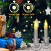 Ymenow 6 Stück Taper Kerzen mit 6-Stunden-Timer Batteriebetriebene LED Kerzen Flammenlose Flackernde Lichter für Halloween Weihnachten Weihnachtsbaum Hause Hochzeits Party Dekoration – Warmes Gelb - BBKRM1K2