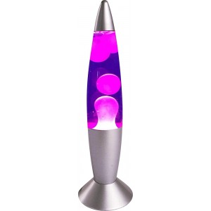 7even Lava Lampe Rakete 35cm lila Retro-Lampe fertig mit Stecker… - BYGDME3V
