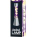 I-TOTAL® Lavalampe 30 cm Basis Silver Flüssigkeit Violett Weiß - BOIJFW3H