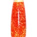 Lavalampe Glitter TIMMY Orange Silber H:36cm inkl. E14 Leuchtmittel Retro Design Glitzerlampe Jugendzimmer - BCXEB76D