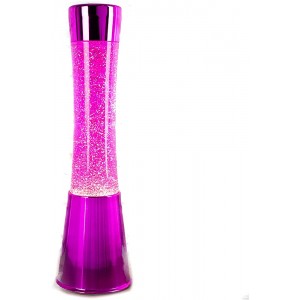 Pink Bliss Glitzer-Lavalampe silberfarbener Glitzer & pinke Flüssigkeit Chrom-Metallic 38 cm 15“ - BNYHK17A