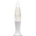ROXY Elegante Lavalampe Glitzer Weiß Silber H:40cm inkl. G9 Leuchtmittel Retro Glitterlampe Wohnzimmer - BOFKAMJJ