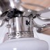 Deckenventilator mit Beleuchtung 81,2 cm Wohnzimmerlampe mit Ventilator Deckenlampe mit Zugschalter Wendeflügel buche-braun mit Vor-Rücklauf und 3 Stufen H 28 cm - BDEMJ78J
