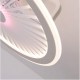 Deckenventilatoren Mit Beleuchtung Mit Fernbedienung Dimmbar Dimmbarer Windgeschwindigkeit 40W Moderne LED Deckenleuchte Leise Ventilator Pendelleuchte Für Schlafzimmer Wohnzimmer Büro Lampe White - BDNCM6K6
