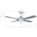 Design-Deckenventilator Lucci Air Moonah 132 cm Silbern drei Geschwindigkeiten warmweiße LED-Beleuchtung Fernbedienung - BVHUR6WA