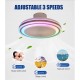 LED Dimmbar Deckenventilator Mit Licht Und Bluetooth 60W Musik Deckenleuchte Farbwechsel Mit Fernbedienung Einstellbare Windgeschwindigkeit Einfache Installation Für Restaurants - BIYCG26K