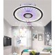 TRUYOK LED Deckenventilator mit Lampe Moderne Invisible Deckenventilator mit Beleuchtung & Bluetooth Lautsprecher Dimmbar Ventilator Deckenlampe mit Fernbedienung Leise Schlafzimmer Lüfterleuchte - BAOJFH6V
