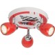 BRILLIANT Lampe Racing LED Spotrondell 3flg rot weiß-schwarz | 3x LED-PAR51 GU10 3W LED-Reflektorlampen inklusive 250lm 3000K | Skala A++ bis E | Köpfe schwenkbar - BMKVCB47