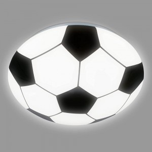 BRILONER Leuchten LED Fußball Deckenlampe 27.5cm Fussballlampe Kinderzimmerlampe Deckenleuchte Kinderzimmer 12 Watt Weiß-Schwarz 3997-016 - BZGUABN4