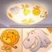 Design Kinder Decken Lampe Zoo Tier Motiv Spiel Zimmer Beleuchtung Glas Leuchte bunt Globo 40607 - BINIIDH7