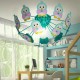 Kinder Zimmer Decken Lampe Fernbedienung Eulen Tier Leuchte im Set inklusive RGB LED Leuchtmittel - BLSTEKN1
