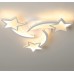 LED Deckenleuchte Dimmbar Kinderzimmer Deko Decke Lampe Mädchen Junge Schlafzimmerlampe Flurlampe mit Fernbedienung Modern 3 Stern Design Kronleuchter für Wohnzimmer Esszimmer Bade Leuchte Ø60cm - BLVLM5QN