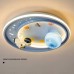 LED Kinderlampe Kreativ Deckenleuchte Cartoon Einhorn Astronaut Pendelleuchte Für Den Innenbereich Augenschutzlampe Kinderzimmerlampe Licht Im Schlafzimmer Restaurantbeleuchtung Studienlampe,Blau - BECAEAJK