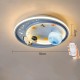 LED Kinderlampe Kreativ Deckenleuchte Cartoon Einhorn Astronaut Pendelleuchte Für Den Innenbereich Augenschutzlampe Kinderzimmerlampe Licht Im Schlafzimmer Restaurantbeleuchtung Studienlampe,Blau - BECAEAJK
