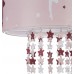 Relaxdays Hängelampe für Mädchen Kinderlampe m. Ballerina Motiv Pendelleuchte m. Stern-Mobile f. Kinderzimmer rosa 30 x 30 x 140 cm - BCMWEMJE