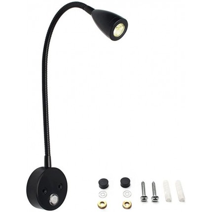 LED-Leselampe for Wohnmobile Boote mit USB-Ladegerät und Touch-Control-Schalter for LKW Wohnmobil Yachten Kabine Bett oder Sitz Einfache Installation Dartscheibe Licht  Color : Black 6000K  - BXYFX5M6