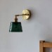 PcBbGa Wandlampe Badezimmerleuchtent Klarem Glasschirm Goldene Wandleuchten Für Badezimmer Schlafzimmer Esszimmer Green a - BCODV1DH
