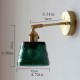 PcBbGa Wandlampe Badezimmerleuchtent Klarem Glasschirm Goldene Wandleuchten Für Badezimmer Schlafzimmer Esszimmer Green a - BCODV1DH