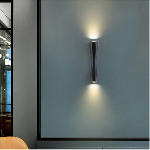 Wandleuchte Wandleuchten einfache moderne kleine LED-Wandleuchte Korridor Gang LED-Lampe Innenarbeitszimmer Schlafzimmer Badezimmer Wandleuchte Wohnzimmer Einstelllichter Color : LargeGol - BARUCM56