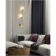 Wandleuchte Wandleuchten Kupfer-Wandlampen kompatibel mit Schlafzimmer Nachttisch Wohnzimmer Flur Treppe nordische moderne Luxus-Home-Innendekoration LED-Leuchte Color : Black-Left Size : W - BNMJTADM