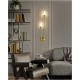 Wandleuchte Wandleuchten Kupfer-Wandlampen kompatibel mit Schlafzimmer Nachttisch Wohnzimmer Flur Treppe nordische moderne Luxus-Home-Innendekoration LED-Leuchte Color : Black-Left Size : W - BNMJTADM