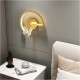 Wandleuchte Wandleuchten moderne Schmetterlings-Wandleuchten kompatibel mit Wohnzimmer Schlafzimmer Nachttisch LED-Wandleuchte Schwarz-Gold-Lampe Gangbeleuchtung Dekoration Color : DGoldleft - BWAYWHVW