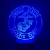 3D Illusionslampe LED Nachtlicht United States Marine Corps Usmc Logo für Office Home Dekoratives Geschenk Erwachsener Soldat Schlafzimmer Lampe Geburtstag Urlaub Geschenke für Jungen oder Mädchen - BQVZFD88