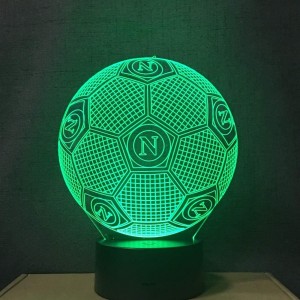 3D Led Nachtlicht Farben Ändern Italien Ssc Napoli Dekoration Lampe Fußball Tischlampe Usb Touch Licht Kinder Vater Geschenk - BLTNRN92