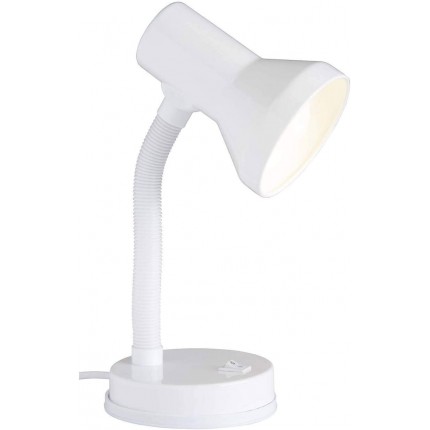 BRILLIANT Lampe Junior Tischleuchte weiß | 1x R80 E27 40W geeignet für Reflektorlampen nicht enthalten | Skala A++ bis E | Mit Kippschalter - BQEOW5NB