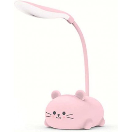 GWN Tischlampe Cartoon Nettes Haustier Katze Nachtlicht USB Wiederaufladbare Led Tischlicht Rosa 8,5 * 6,5 * 26cm - BVCNXAAK
