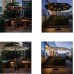 Ft Solar-LED-Terrassenschirm Garten-Sonnenschirm 40 LED-Leuchten mit Kipp- und Kurbelmechanismus für den Außenbereich - BXVIANBK