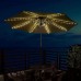 GAWDI Außenleuchten Patio-Regenschirmbeleuchtung 104 LED String-Leuchten Mit Fernbedienung 8 Modi-Regenschirm-Leuchten Batteriebetriebene Außenpolbeleuchtung Laterne Color : 1PCS Warm White - BYCWXW84