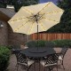 osmanthus Offset-Regenschirm mit LED-Leuchten Wasserfester Sonnenschirm mit 8 Leuchtmodi Universelle Dekorationen für Zuhause Einkaufszentrum Hochzeit Zelt Party Schlafzimmer und mehr - BQFTXE4V