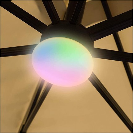 RANSENERS Sonnenschirmleuchte Ampelschirmlicht mit Fernbedienung für Sonnenschirme mit Steckdose USB-Aufladung - BOIYMQK2