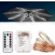 TTdamai Patio Umbrella String Lights Battery Operated,8 Modes 104 Bright LEDs Umbrella Lights with Remote Control,Waterproof Outdoor Decorative Umbrella LED Light for Backyard Garden Tents White - BFUULKEB