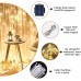 Wukesify Solar-LED-Offset-Regenschirm Freischwinger-Terrassenschirm mit 8 Rippen,Universelle Dekorationen für Zuhause Einkaufszentrum Hochzeit Zelt Party Schlafzimmer und mehr - BLESKNQB